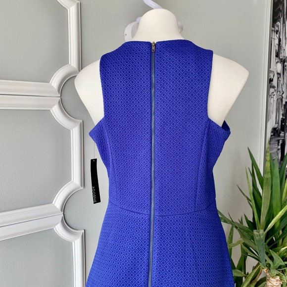 Adorne Sleeveless Scuba Knit Flare Mini Dress in Blue Size 8 - Picture 6 of 9